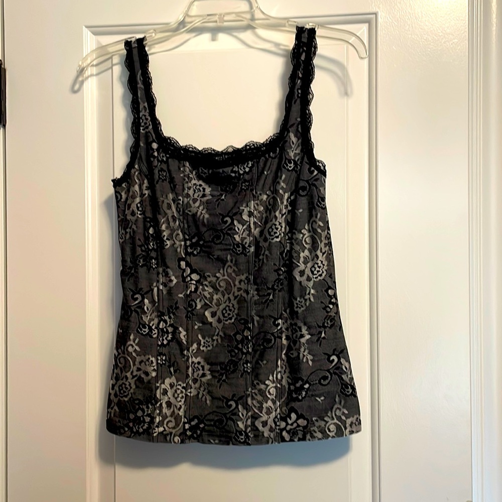Black/Pewter WHBM lace tank